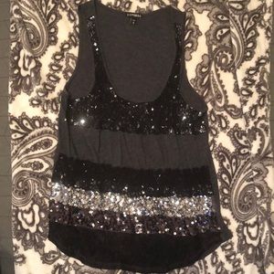 Sparkly Dressy Tank Top from Express